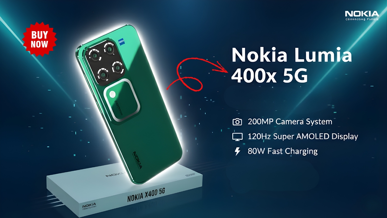 Nokia Lumia 400x 5G Launch: 200MP Camera, 80W Fast Charging & Premium AMOLED Display
