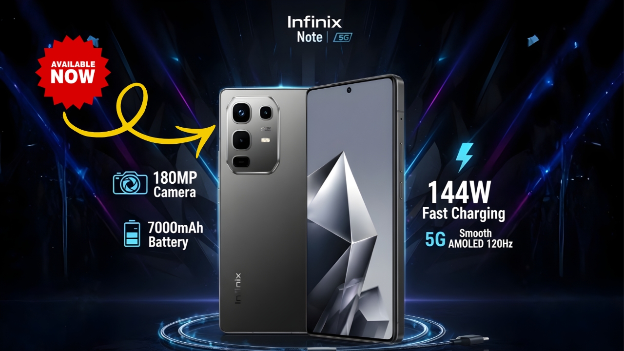 Infinix Note Pro New 5G Launched with 180MP Camera and 7000mAh Battery