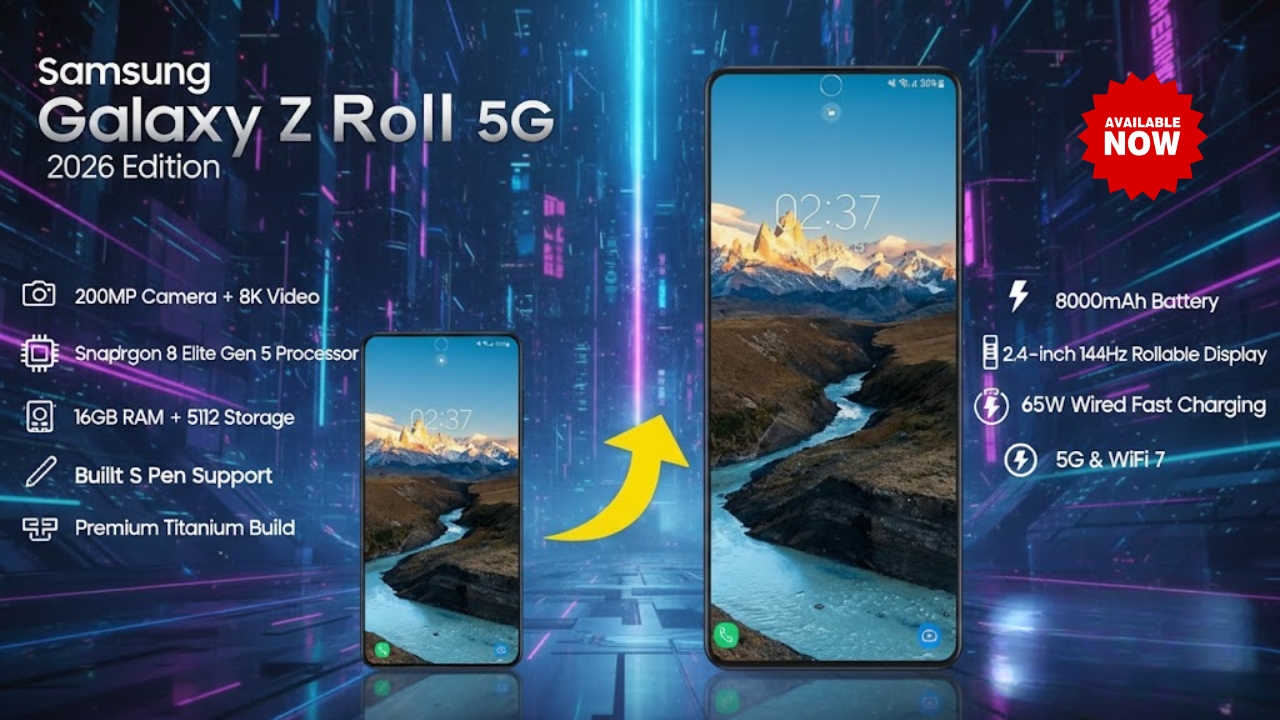 Samsung Galaxy Z Roll 5G Launch: 12.4-Inch Rollable Display and 200MP Camera