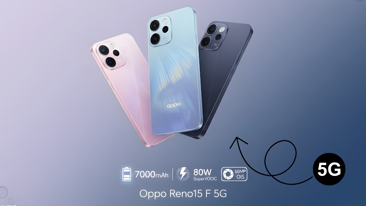 Oppo Reno15 F 5G Launch: 7000mAh Battery, 80W Charging, and 50MP Camera